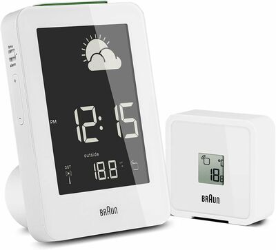 Braun Bnc013Wh-Rc Hava İstasyonlu Masa Saati Beyaz