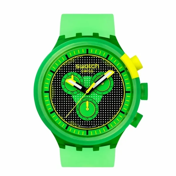 Swatch Glowingly Green Erkek Kol Saati SB02G100