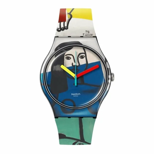 Suoz363 Swatch Leger's Two Women Holding Flowers Unisex Kol Saati Suoz363
