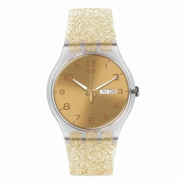 Swatch  Suok704 Sarı Plastik Silikon Kadın Kol Saati