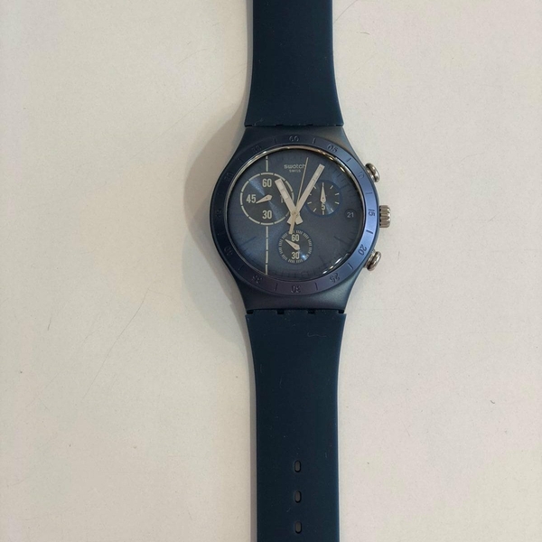 Swatch Ycn4008 Lacivert Deri Kol Saati