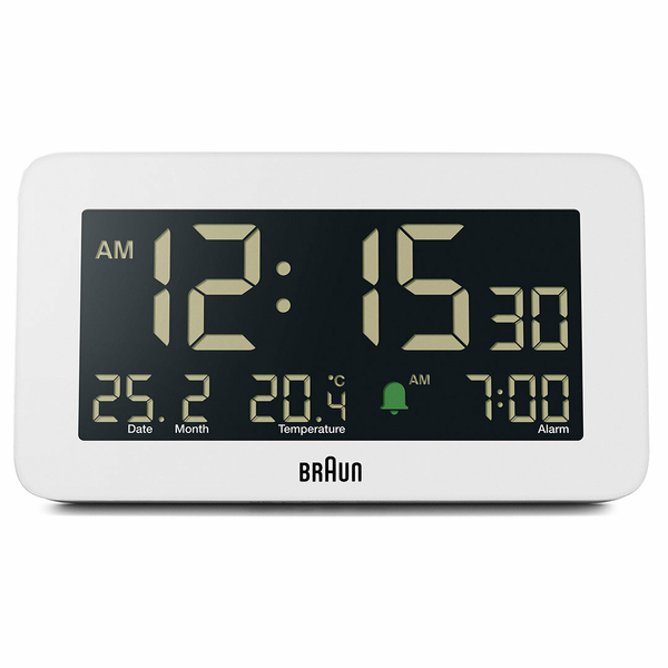 BRAUN BC10W BEYAZ DİJİTAL ALARMLI MASA SAATİ