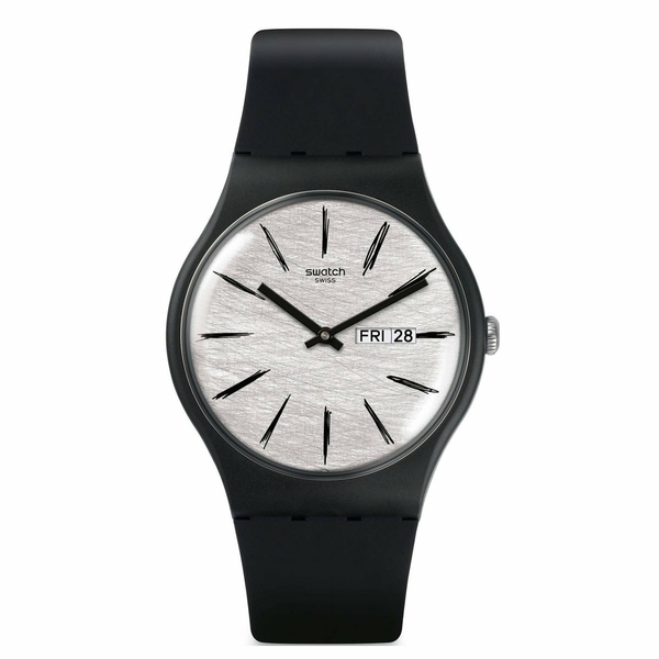 Swatch Suob726 Siyah Plastik Silikon Kol Saati