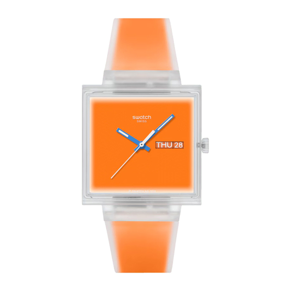 Swatch What If ...See Thru Orange? Unisex Kol Saati SO38K704