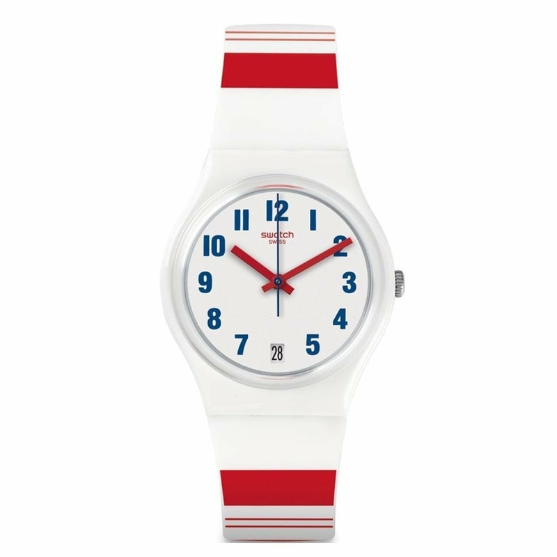 Swatch Gw407 Renkli Plastik Silikon Kadın Kol Saati
