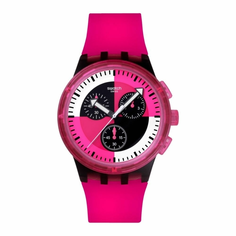 Swatch Fuchsia Lines Unisex Kol Saati SUSB110