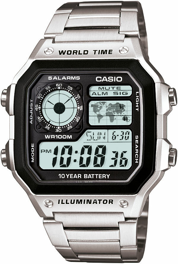 CASIO AE-1200WHD-1AVDF Pilli ERKEK KOL SAATİ