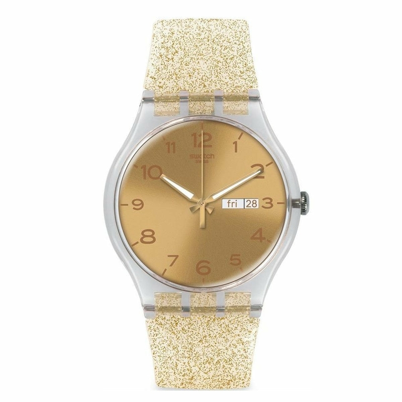 Swatch  Suok704 Sarı Plastik Silikon Kadın Kol Saati