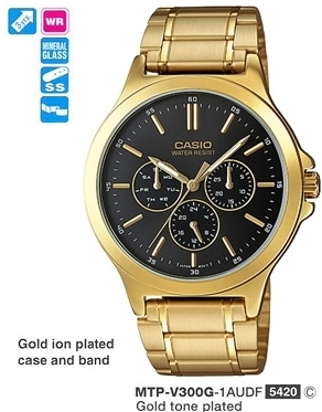 CASIO MTP-V300G-1AUDF Pilli ERKEK KOL SAATİ
