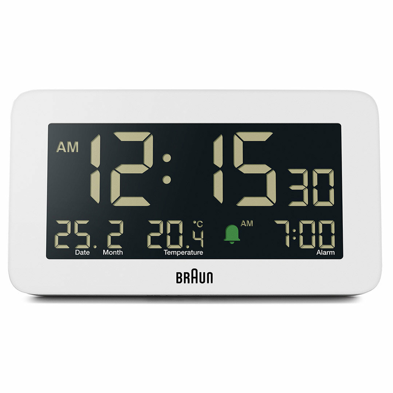 BRAUN BC10W BEYAZ DİJİTAL ALARMLI MASA SAATİ