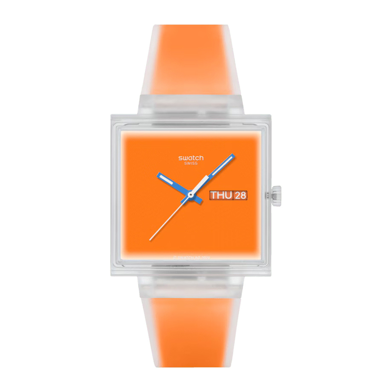 Swatch What If ...See Thru Orange? Unisex Kol Saati SO38K704