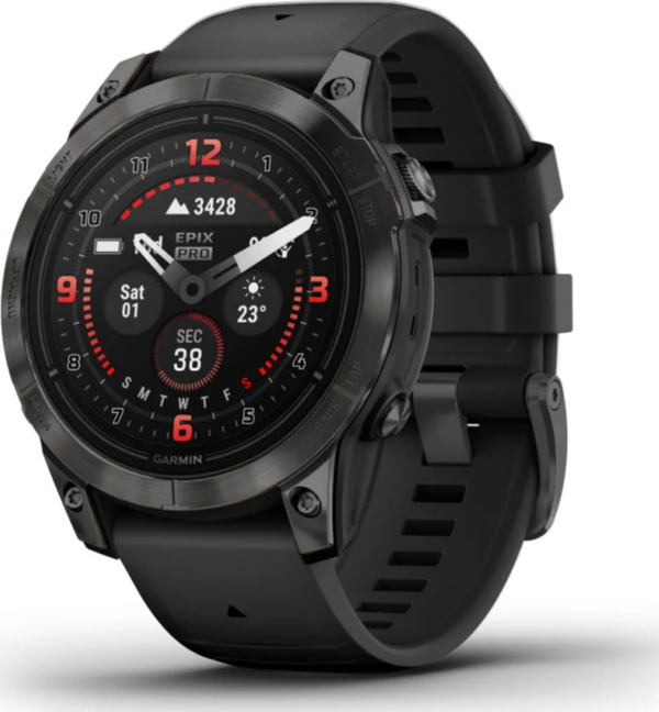 Garmin 010-02803-11 Epix Pro (G2), 47, Saph, Crbngrydlc Ti, Black, Emea Akıllı Saat