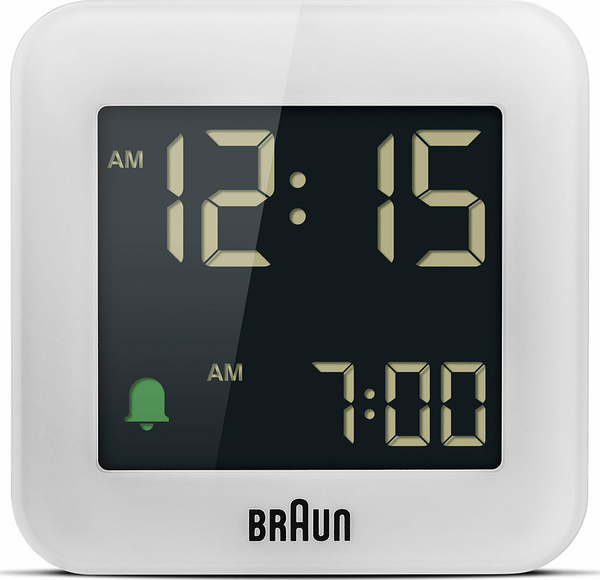 BRAUN BC08W BEYAZ KLASİK SEYAHAT DİJİTAL ALARMLI MASA SAATİ