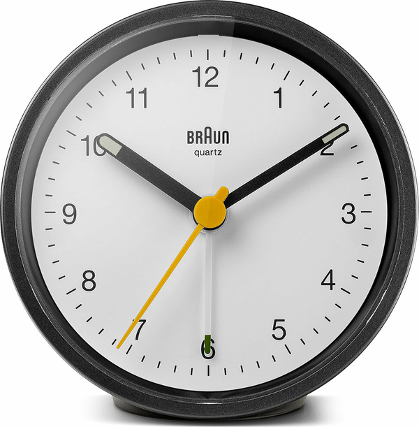 BRAUN BC12BW SİYAH-BEYAZ KLASİK ANALOG ALARMLI MASA SAATİ
