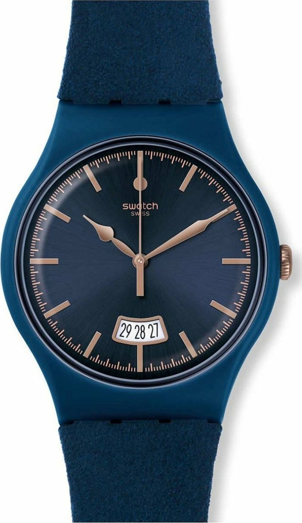 Swatch Suon400 Lacivert Deri Kol Saati