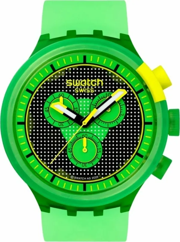 Swatch Glowingly Green Erkek Kol Saati SB02G100