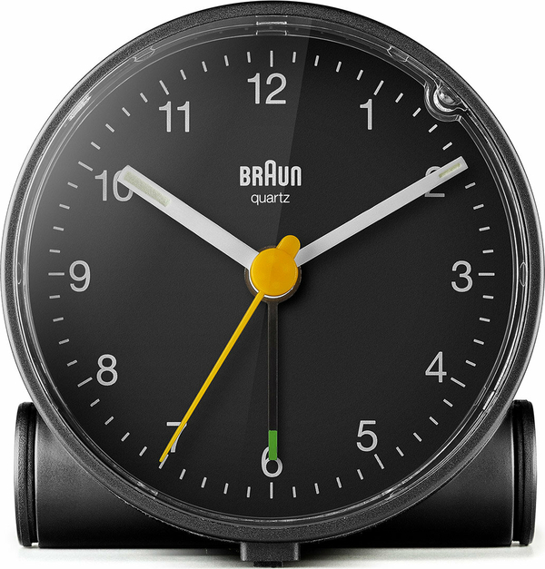 BRAUN BC01B SİYAH Klasik ANALOG ALARMLI MASA SAATİ