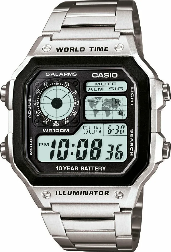 CASIO AE-1200WHD-1AVDF Pilli ERKEK KOL SAATİ