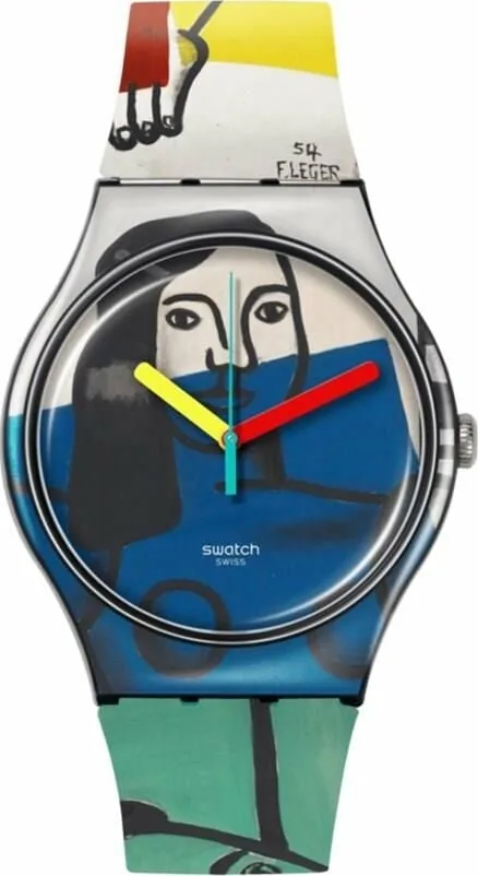 Suoz363 Swatch Leger's Two Women Holding Flowers Unisex Kol Saati Suoz363