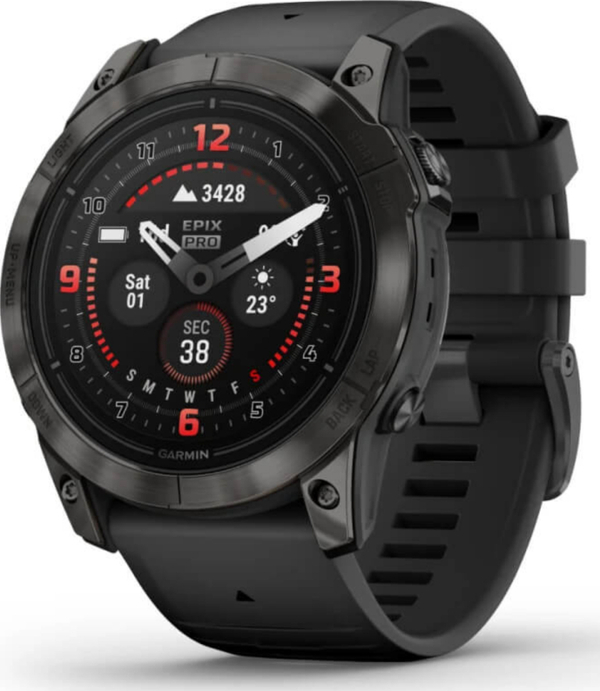 Garmin 010-02804-01 Epix Pro (G2), 51, Saph, Crbngrydlc Ti, Black, Emea Akıllı Saat