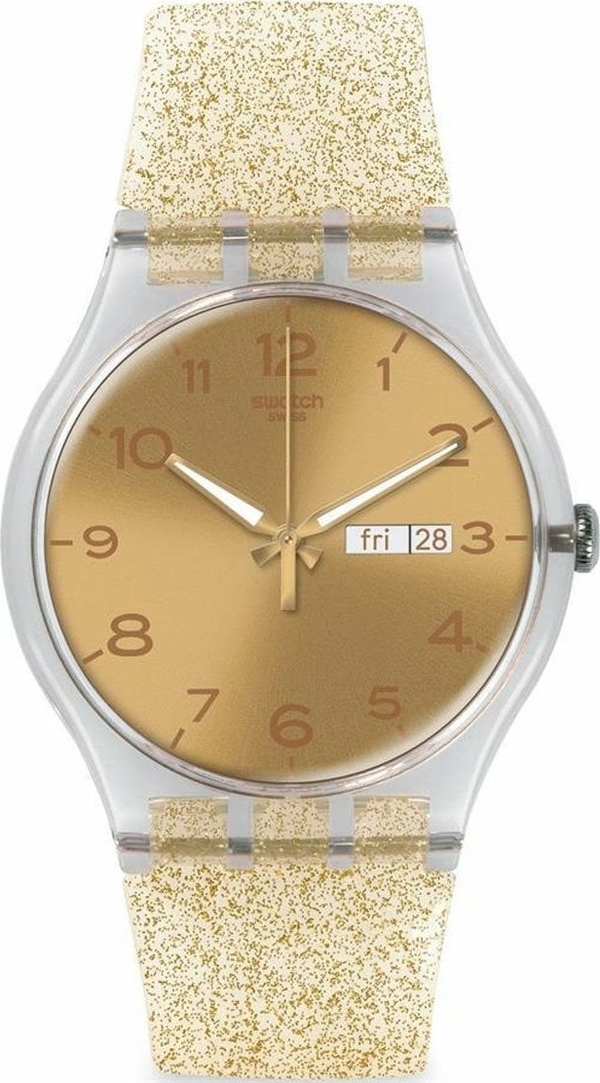 Swatch  Suok704 Sarı Plastik Silikon Kadın Kol Saati