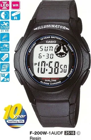 Casio F-200W-1Adf Erkek Kol Saati
