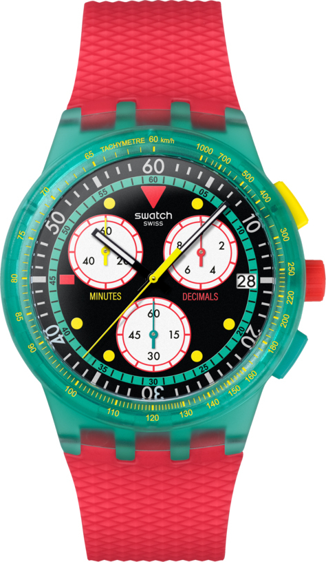 SUSG409 Swatch Neon Emerald Chrono Erkek Kol Saati SUSG409