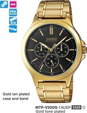 CASIO MTP-V300G-1AUDF Pilli ERKEK KOL SAATİ