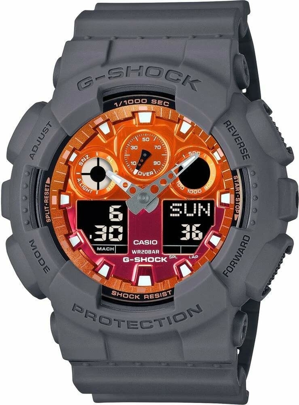 CASIO GA-100FL-8ADR Analog - Dijital ERKEK KOL SAATİ