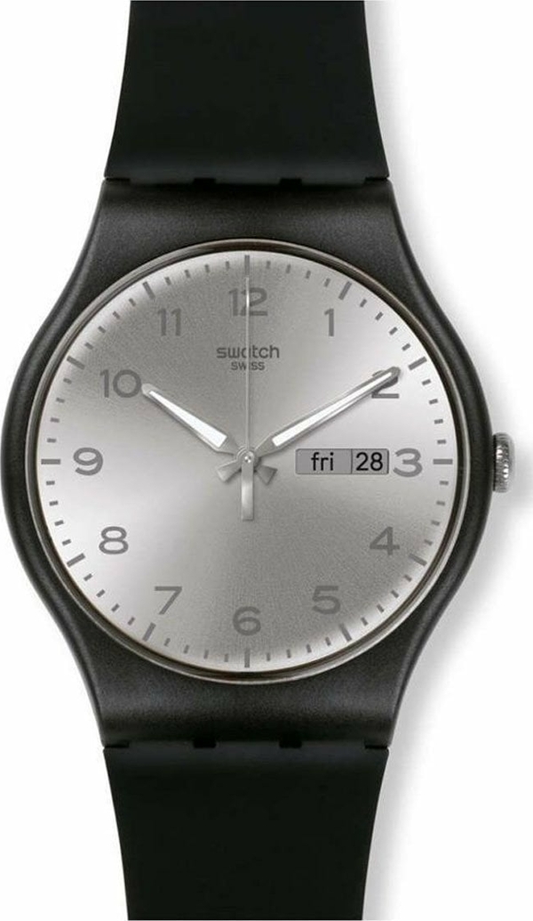 Swatch Suob717 Siyah Plastik Silikon Kol Saati