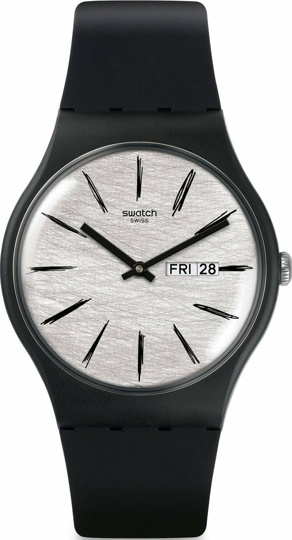 Swatch Suob726 Siyah Plastik Silikon Kol Saati