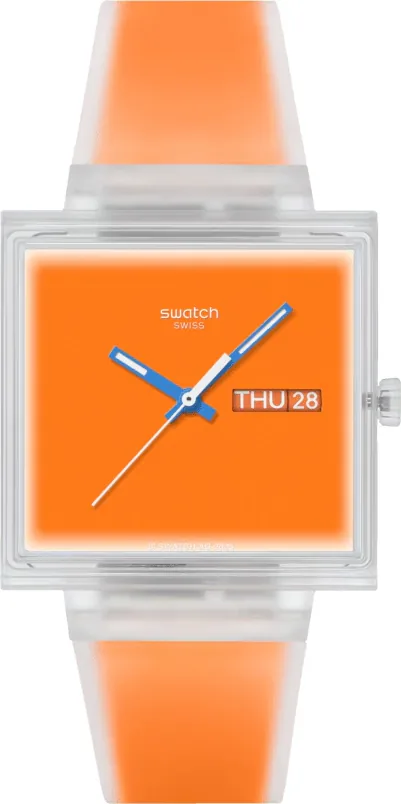 Swatch What If ...See Thru Orange? Unisex Kol Saati SO38K704